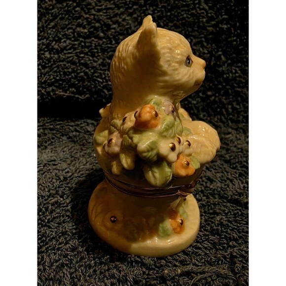 Lenox Calendar Playful Kittens MAY Cat Figurine Perpetual Spring Flower Pot-May - Picture 3 of 6